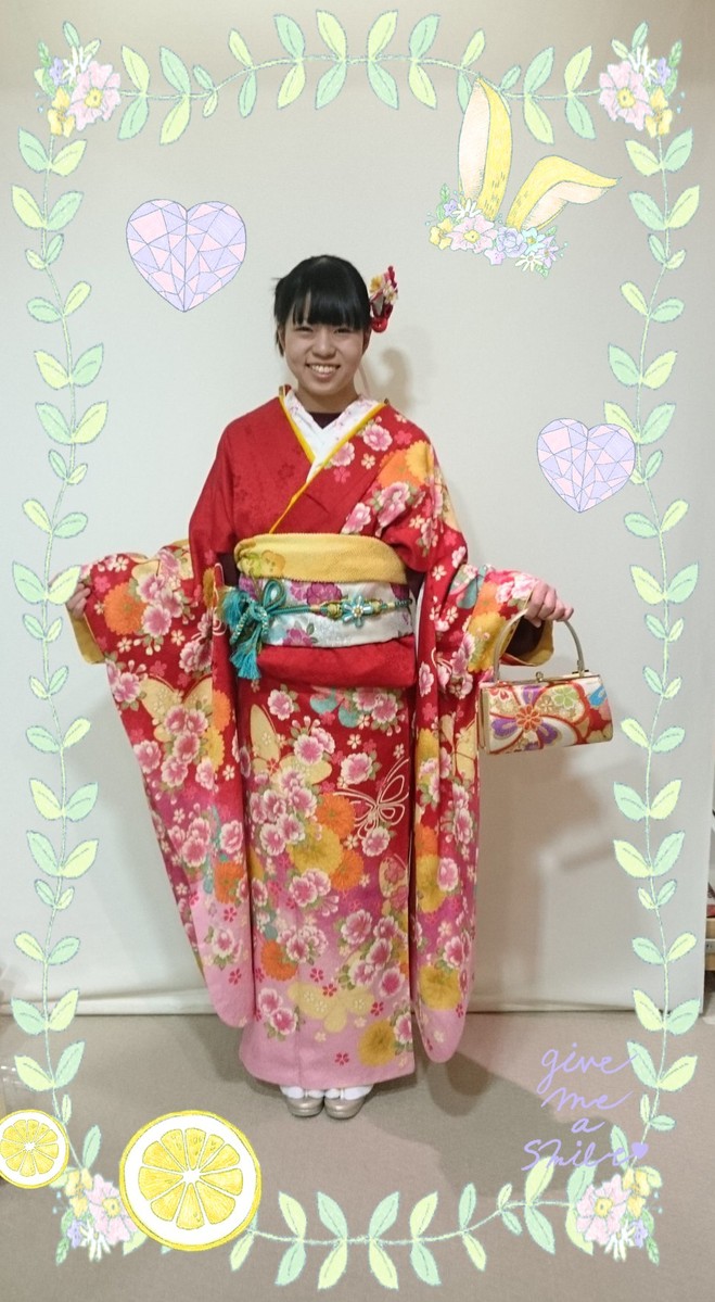 姫路市の成人式振袖レンタル❤可愛い赤い振袖！ | 姫路の振袖 袴