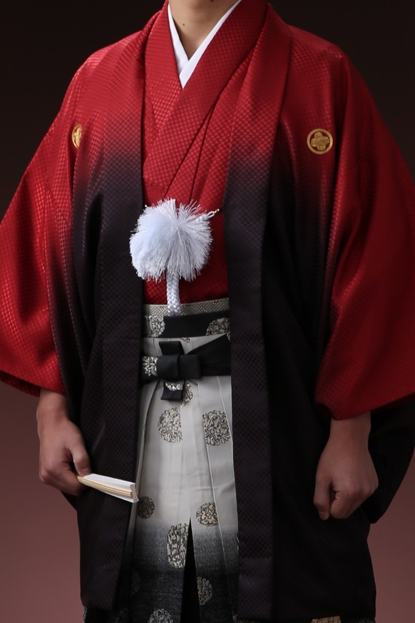 紋付袴レンタル 紋付羽織レンタル 男袴 羽織着物ー42 男袴ー35