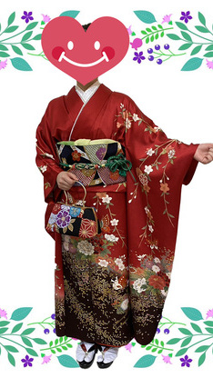 姫路市の成人式は、赤地の振袖のイメージ