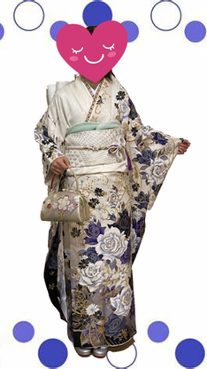 姫路市の成人式は、白地の振袖のイメージ