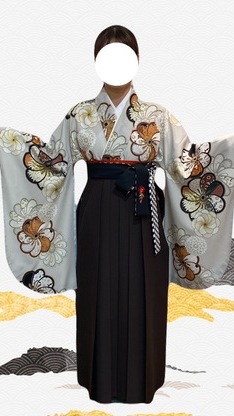 古典とモダンの融合！中村里砂ブランドの新作、卒業式着物のイメージ