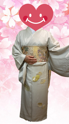 姫路市のお母様のお着物はシンプルでツヤのある訪問着のイメージ