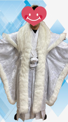 姫路市の成人式は白地の打掛陣羽織のイメージ