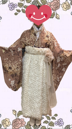 姫路市の卒業式はピンク地の卒業袴のイメージ