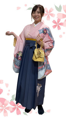 姫路市の卒業式は、絞りの卒業袴のイメージ