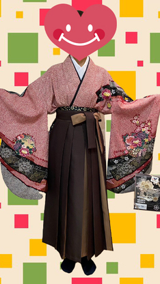 姫路市の卒業式は、絞り柄の卒業袴のイメージ