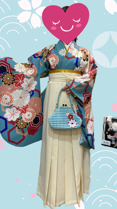 姫路市の卒業式は、MERCURYDUOブランド卒業袴用着物のイメージ