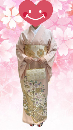 姫路市で結婚式などお呼ばれには、華やかなピンクの色留袖のイメージ