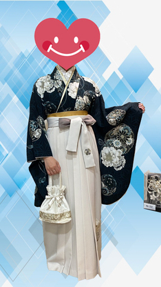 姫路市の卒業式は、JAPANSTYLE×中村里砂ブランドの袴用着物のイメージ