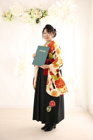 【卒業式袴】卒業式袴用着物-395／袴-255　JAPANSTYLE×中村里砂