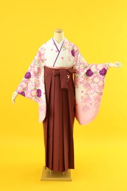 【卒業式レンタル袴】袴用着物-250  /袴-121　ナカノヒロミチ