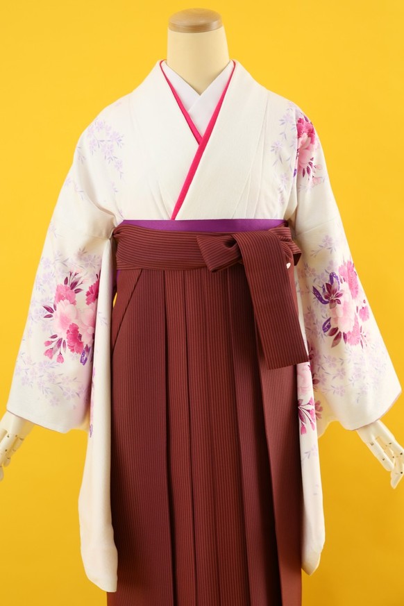 【卒業式袴】卒業式袴用着物-215 /袴-121　ナカノヒロミチ