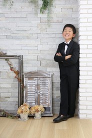 【結婚式パーティーお呼ばれ男の子フォーマル・男の子レンタル】日本製 7歳用 J7-16男の子タキシード　J7-16（120㎝）
