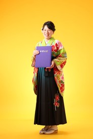 【卒業式袴】卒業式袴用着物-365/ 袴-232　白石麻衣　