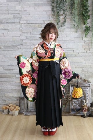 JAPAN STYLE×中村里砂|153〜158cm|卒業式袴レンタル(白系)|卒業袴(普通サイズ)HELC820_HDLC820 (2.4) JAPAN STYLE×中村里砂の卒業式袴レンタル｜卒業式の袴ご紹介 22JN-3