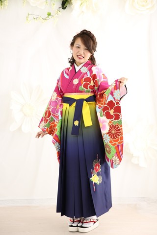 卒業式袴 卒業式袴用着物 367 袴 234 白石麻衣 姫路の振袖 袴 ドレス レンタルは山陽百貨店4f貸衣装マリリンハウス
