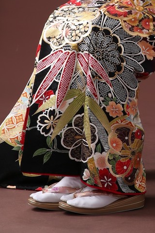振袖-350 【ざわちん】 金箔 金駒刺繍 スワロフスキー 地模様 桜