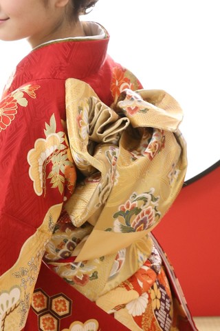 振袖-343 【桂由美】ブランド 金箔 金駒 刺繍 御所車 | 姫路の