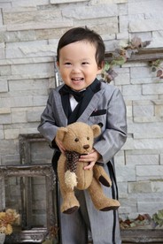 【結婚式パーティーお呼ばれ男の子フォーマル・男の子レンタル】日本製 3歳用 男の子タキシード/ 燕尾服　J3-3（100㎝）