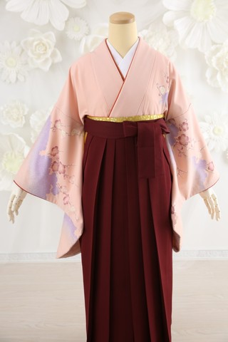 卒業式袴 卒業式袴用着物 151 Kansai 袴 エンジ 姫路の振袖 袴 ドレス レンタルは山陽百貨店4f貸衣装マリリンハウス