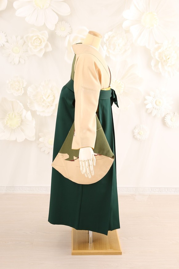 【卒業式袴レンタル】卒業式袴用着物-109 /袴-緑