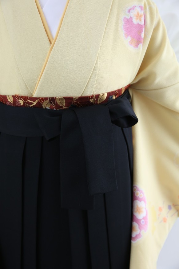【卒業式袴】卒業式袴用着物-159 ナカノヒロミチ/袴-黒