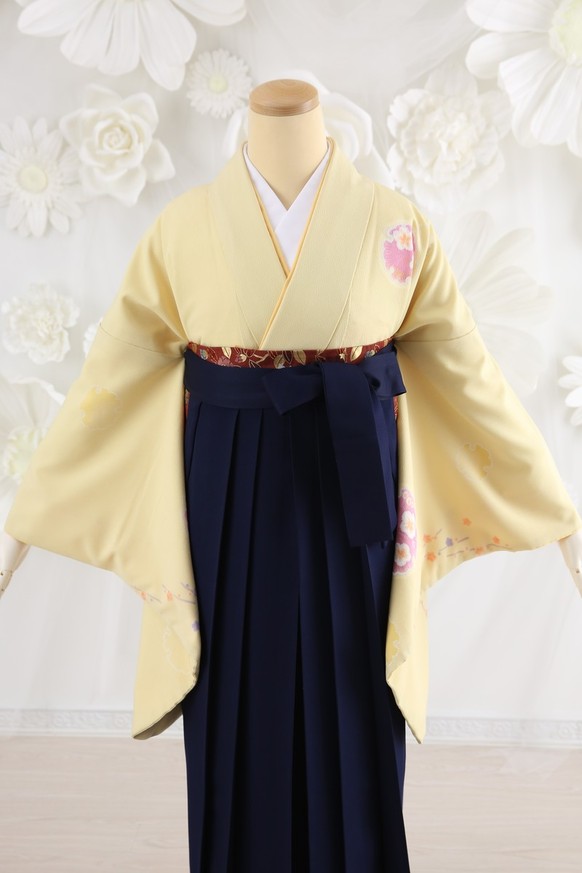 【卒業式袴】卒業式袴用着物-159 ナカノヒロミチ/袴-紺