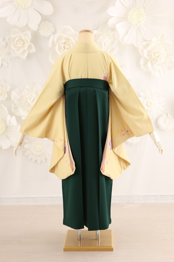 【卒業式袴】卒業式袴用着物-159 ナカノヒロミチ/袴-緑