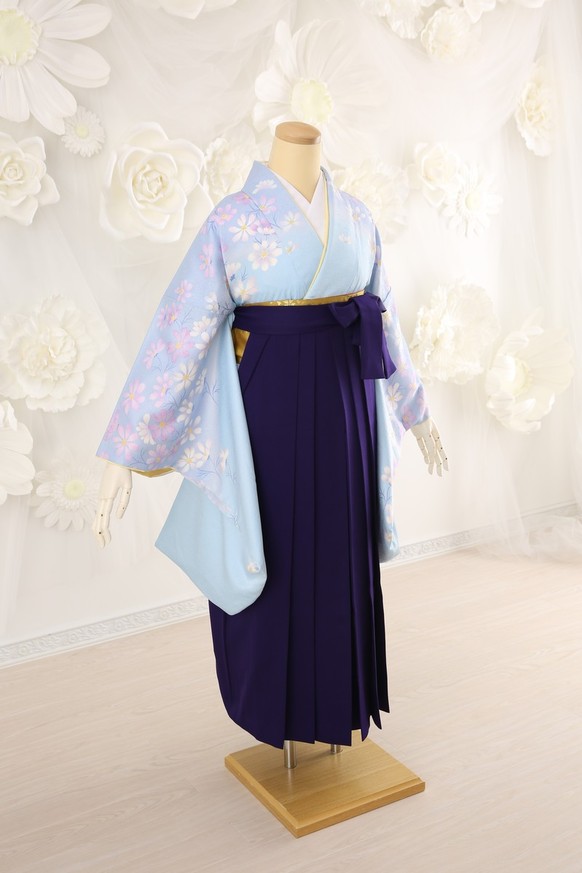 【卒業式袴】卒業式袴用着物-171/袴-紫