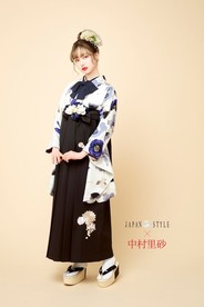 【JAPANSTYLE×中村里砂ブランド卒業式袴レンタル】JAPANSTYLE×中村里砂ブランド卒業式袴用着物-452/袴-309