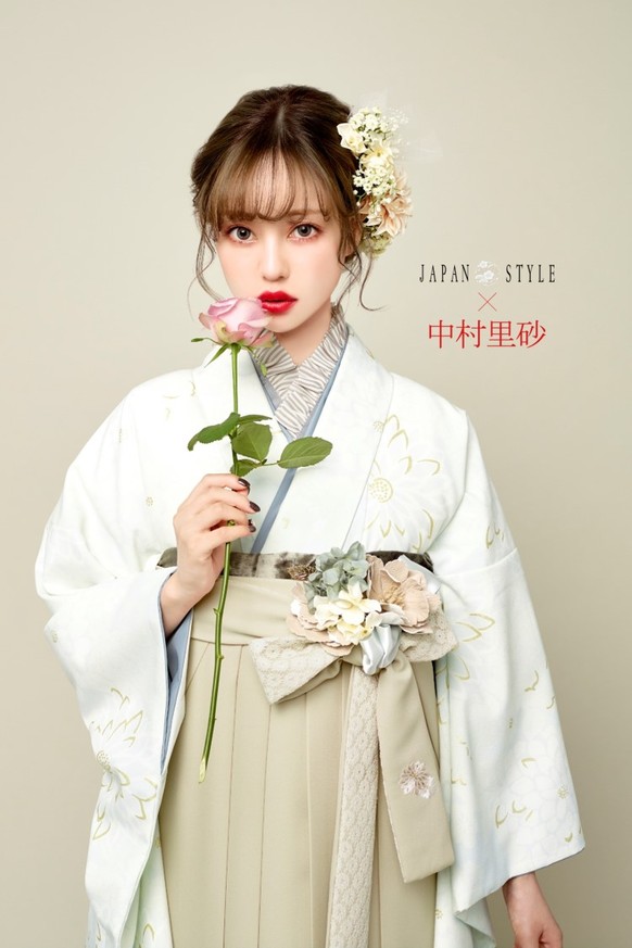 【JAPANSTYLE×中村里砂ブランド卒業式袴レンタル】JAPANSTYLE×中村里砂ブランド卒業式袴用着物-449/袴-307