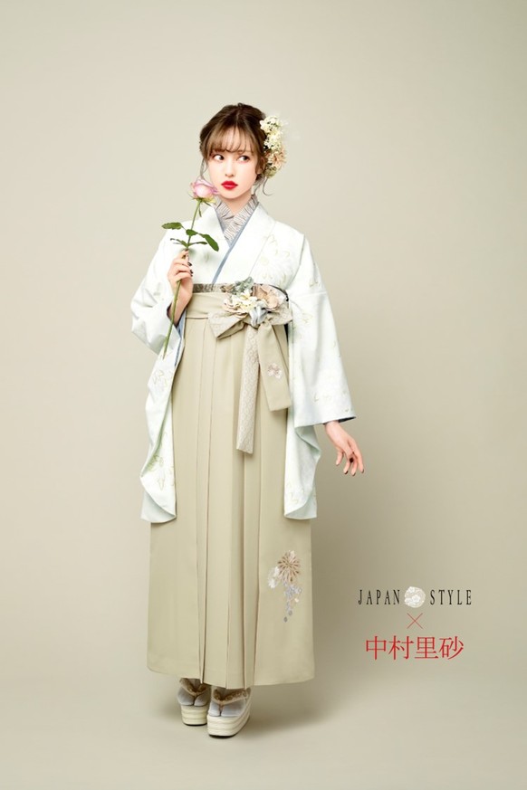 【JAPANSTYLE×中村里砂ブランド卒業式袴レンタル】JAPANSTYLE×中村里砂ブランド卒業式袴用着物-449/袴-307