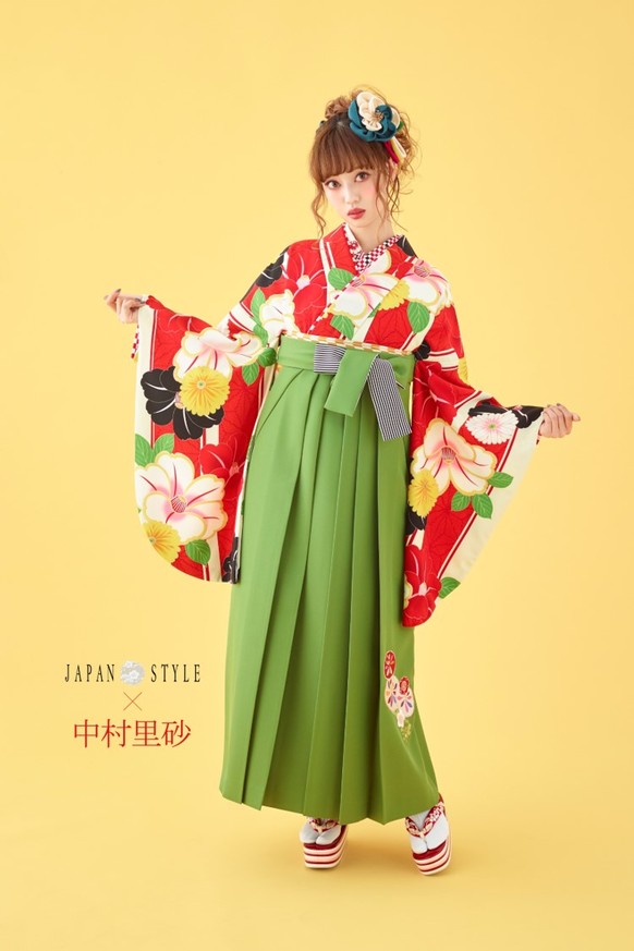 【JAPANSTYLE×中村里砂ブランド卒業式袴レンタル】JAPANSTYLE×中村里砂ブランド卒業式袴用着物-380/袴-247