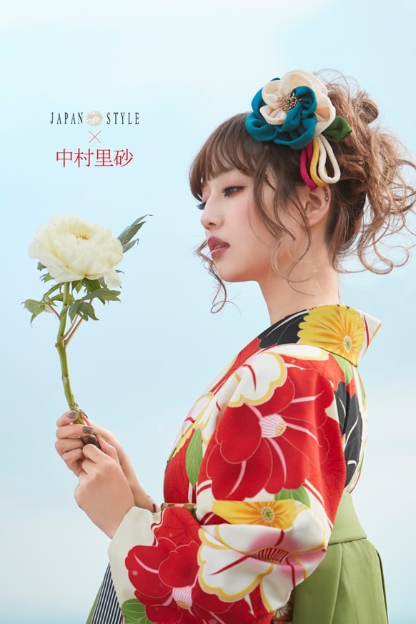 【JAPANSTYLE×中村里砂ブランド卒業式袴レンタル】JAPANSTYLE×中村里砂ブランド卒業式袴用着物-380/袴-247