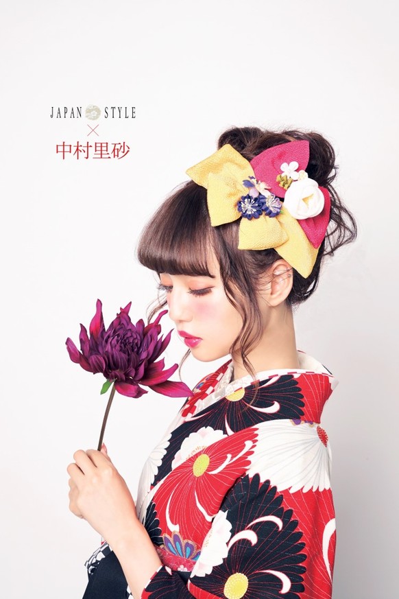 【JAPANSTYLE×中村里砂ブランド卒業式袴レンタル】JAPANSTYLE×中村里砂ブランド卒業式袴用着物-374/袴-240