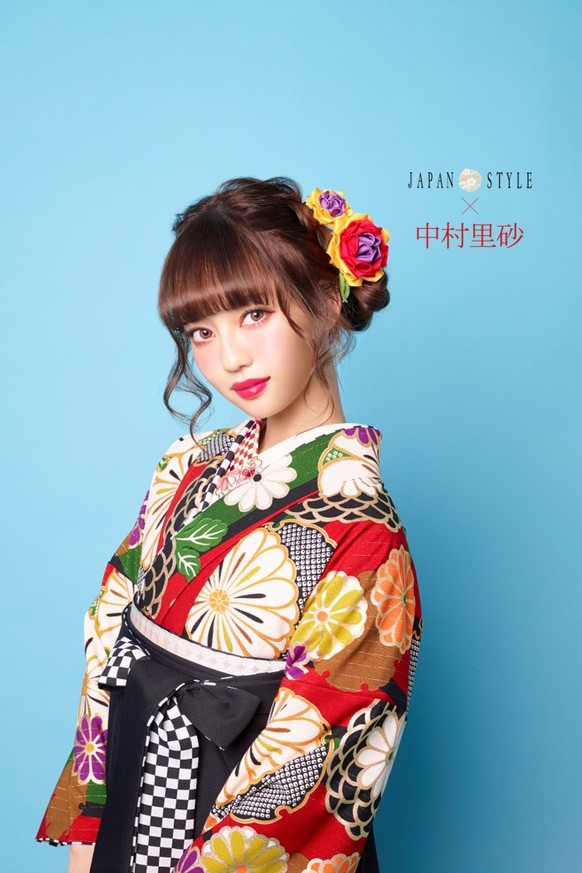 【JAPANSTYLE×中村里砂ブランド卒業式袴レンタル】JAPANSTYLE×中村里砂ブランド卒業式袴用着物-373/袴-240