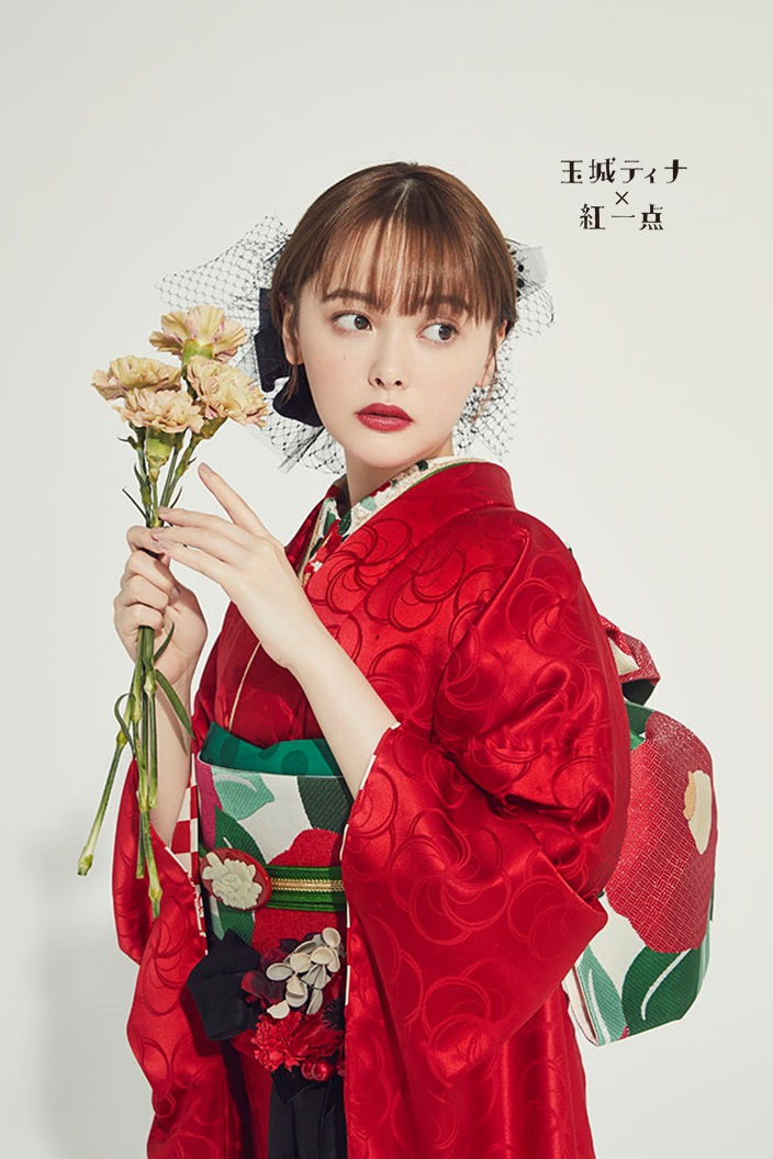 【振袖レンタル 成人式振袖 着物】振袖-517 【玉城ティナ×紅一点】 | 姫路の振袖 袴 ドレス レンタルは山陽百貨店4F貸衣装マリリンハウス
