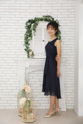 結婚式パーティーお呼ばれドレスレンタルミセスドレス 06 176 姫路の振袖 袴 ドレス レンタルは山陽百貨店4f貸衣装マリリンハウス