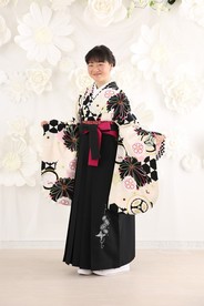 【JAPANSTYLE×中村里砂ブランド卒業式袴レンタル】JAPANSTYLE×中村里砂ブランド卒業式袴用着物-407/袴-167