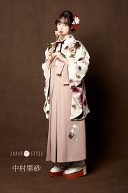 【JAPANSTYLE×中村里砂ブランド卒業式袴レンタル】JAPANSTYLE×中村里砂ブランド卒業式袴用着物-474 /袴-335