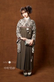 【JAPANSTYLE×中村里砂ブランド卒業式袴レンタル】JAPANSTYLE×中村里砂ブランド卒業式袴用着物-489 /袴-347