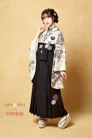 【JAPANSTYLE×中村里砂ブランド卒業式袴レンタル】JAPANSTYLE×中村里砂ブランド卒業式袴用着物-490 /袴-342