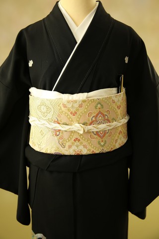 留袖レンタル 着物レンタル 束ね熨斗に鶴 】黒留袖-5 ト帯-47 | 姫路の