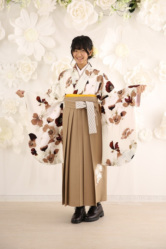 【JAPANSTYLE×中村里砂ブランド卒業式袴レンタル】JAPANSTYLE×中村里砂ブランド卒業式袴用着物-450/袴-308