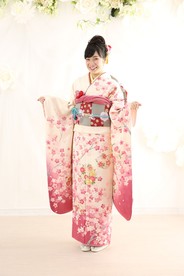 振袖-218　金駒刺繍 桜