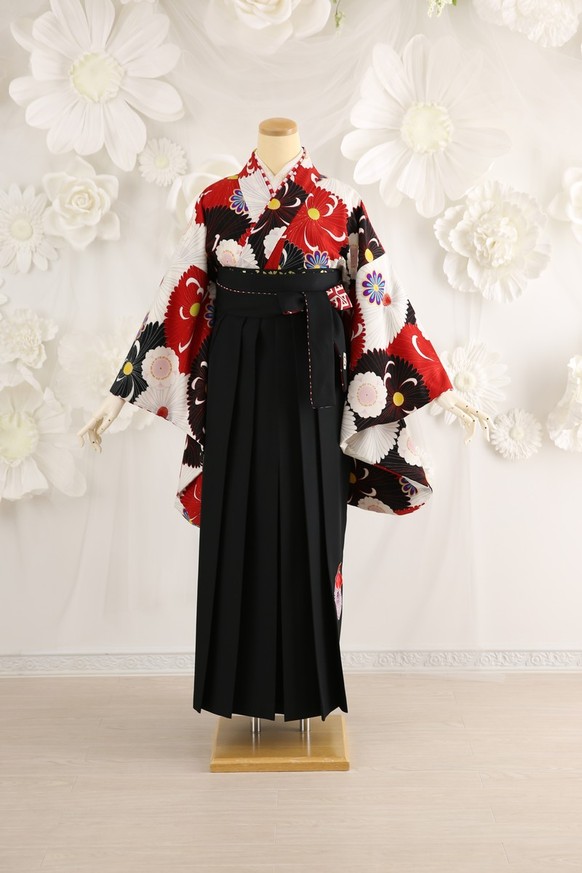 【JAPANSTYLE×中村里砂ブランド卒業式袴レンタル】JAPANSTYLE×中村里砂ブランド卒業式袴用着物-374/袴-259