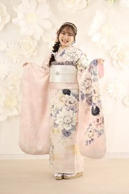 【振袖レンタル　成人式振袖　着物】振袖-650　【東京レトロ】