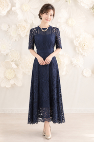 【結婚式パーティーお呼ばれドレスレンタル】11-321　11号(Lサイズ)