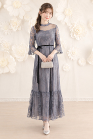 【結婚式パーティーお呼ばれドレスレンタル】06-200　9号