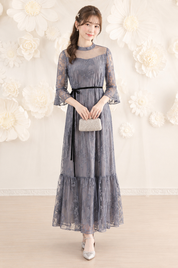 【結婚式パーティーお呼ばれドレスレンタル】06-200 9号